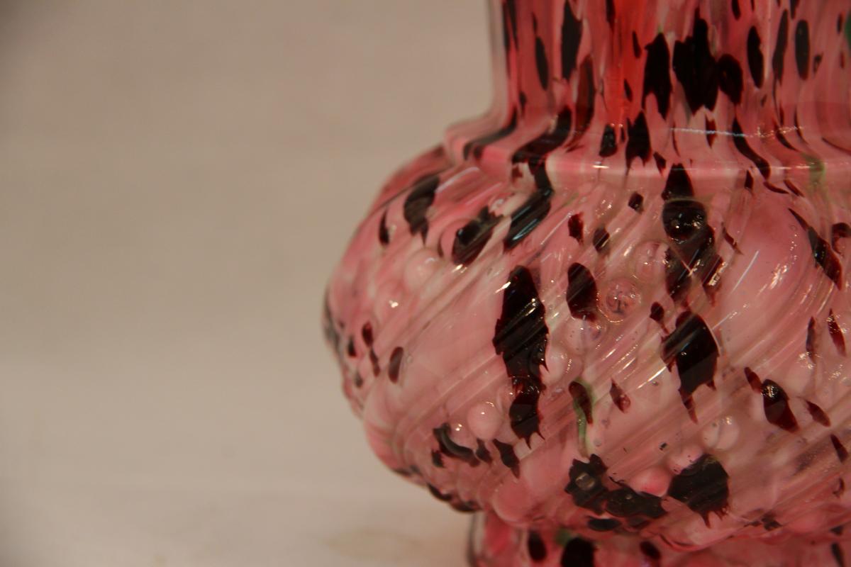 Vase Rose Moucheté, XXe Siècle-photo-4