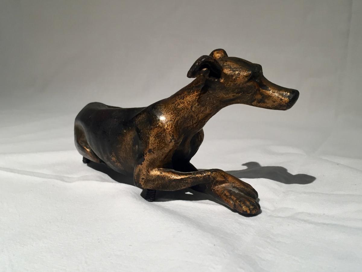 Sculpture De Chien En Bronze, XXe Siècle-photo-2