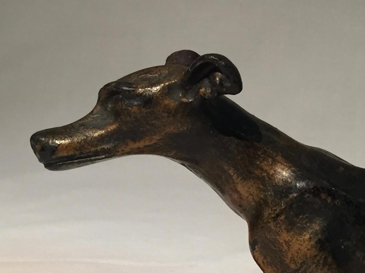 Sculpture De Chien En Bronze, XXe Siècle-photo-1