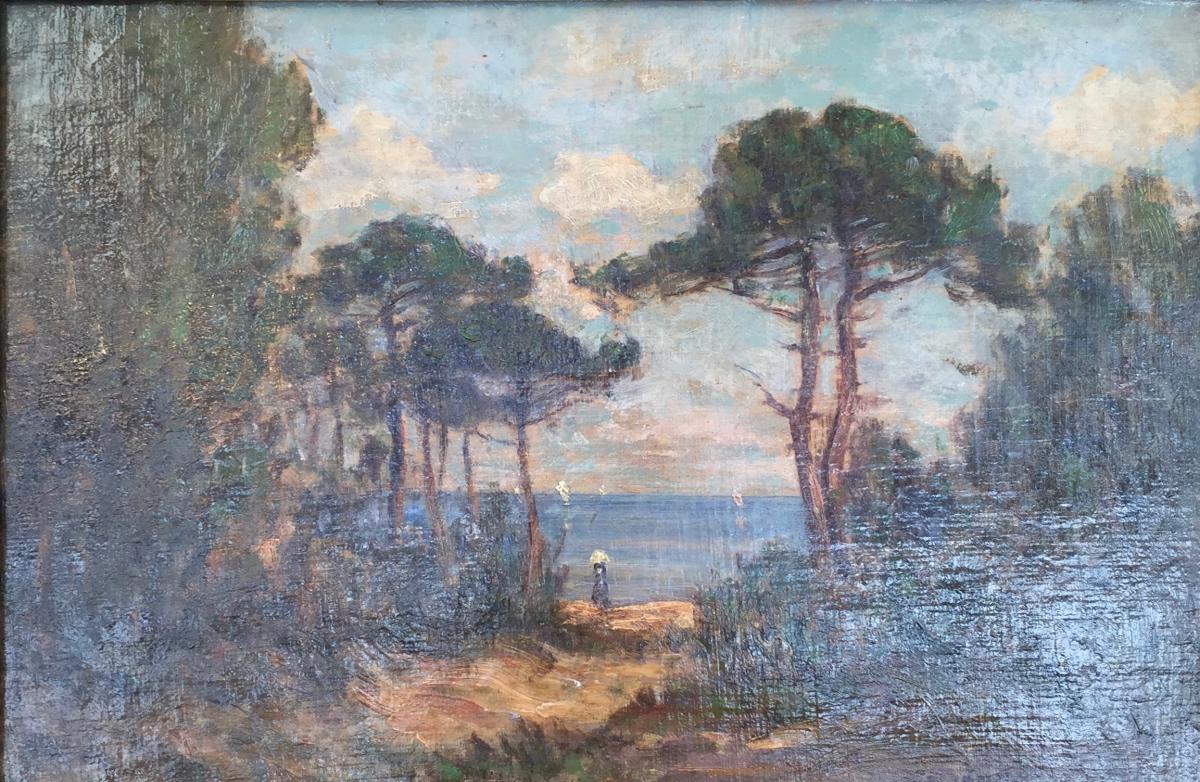 Oil On Canvas, Saint Palais Sur Mer, 1933-photo-2
