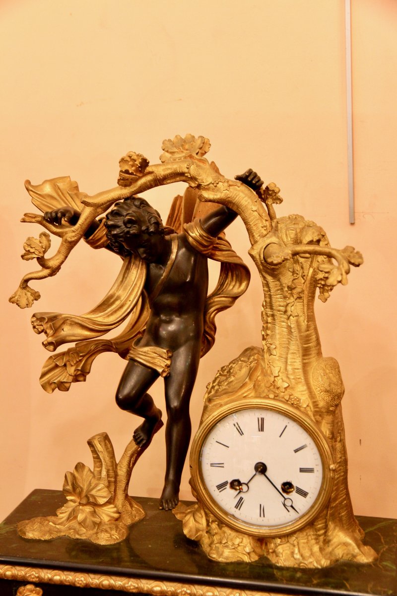 Bronze Clock, XIXth Century-photo-2