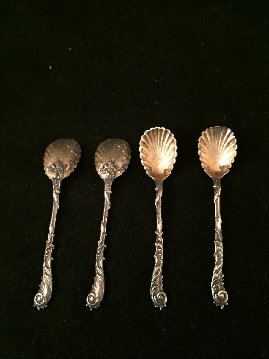 Set Of 4 Salt Cellars In Silver, 20th Century-photo-4