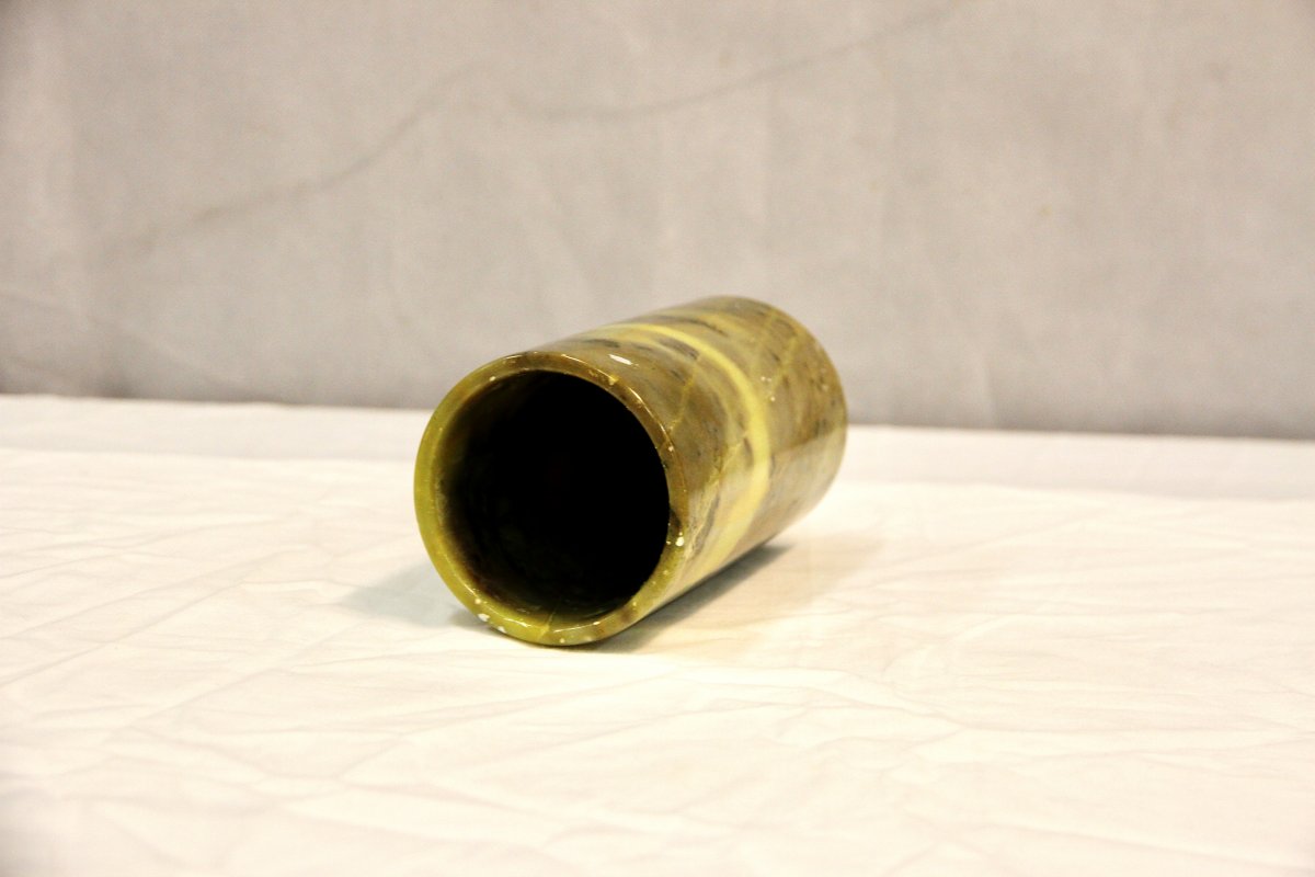 Hard Stone Vase Or Pencil Holder, 20th Century-photo-3