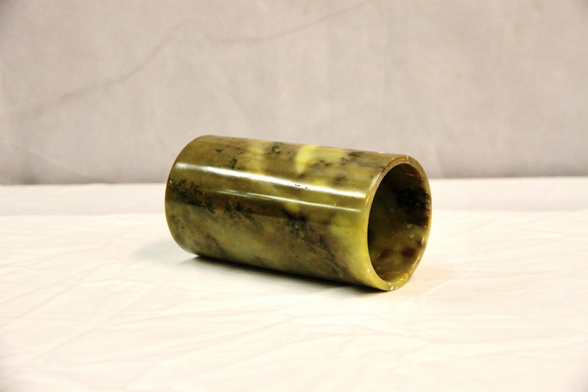 Hard Stone Vase Or Pencil Holder, 20th Century-photo-4