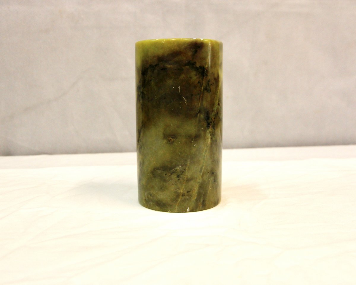 Hard Stone Vase Or Pencil Holder, 20th Century-photo-3