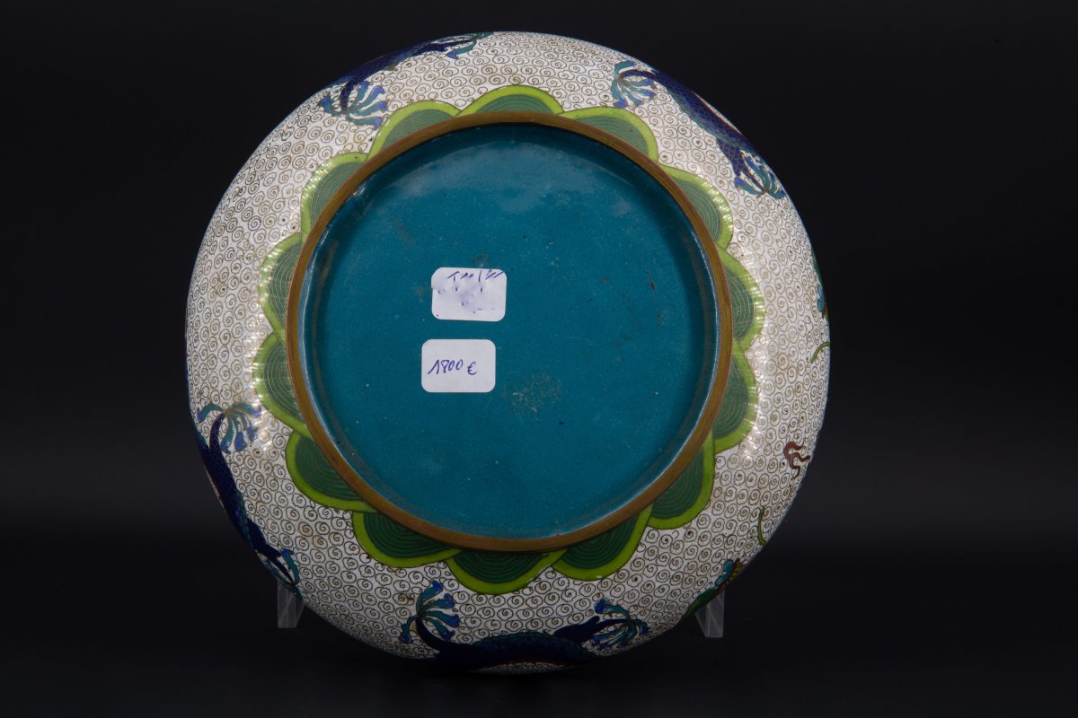 Chinese Cloisonné Cup, Late 19th Century-photo-4