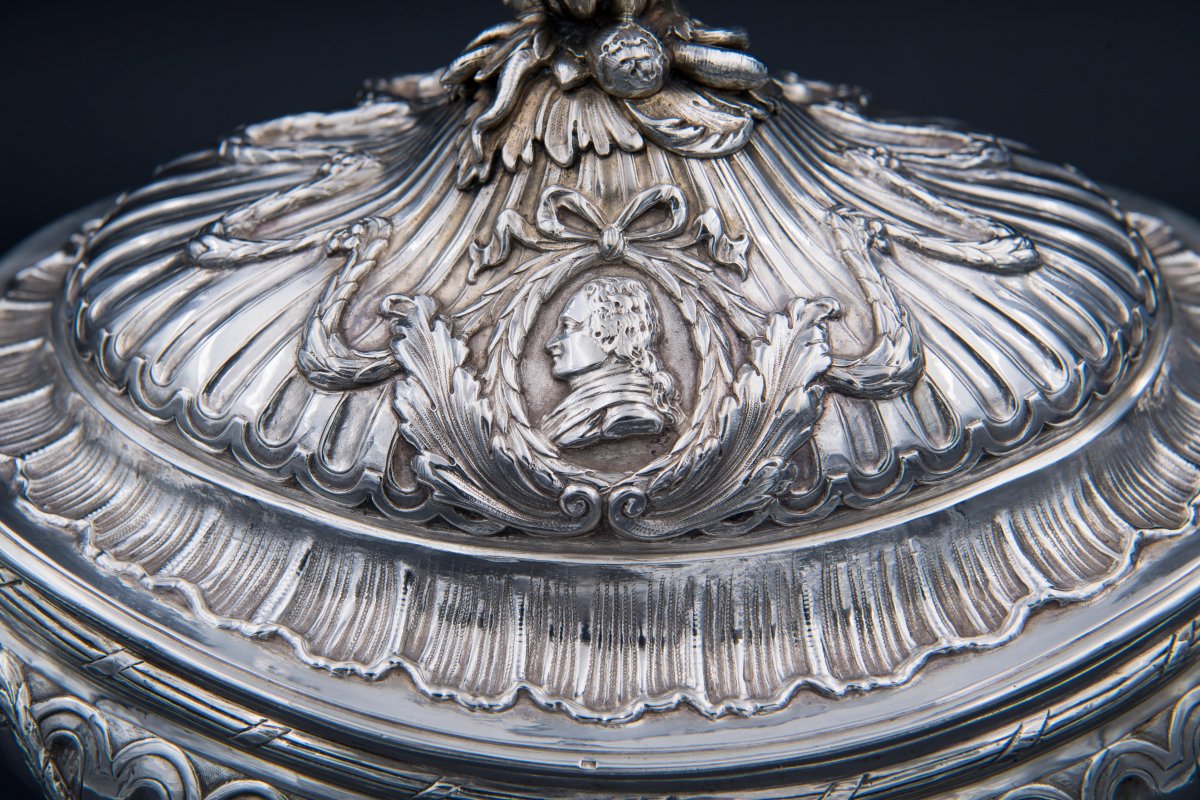 Solid Silver Vegetable Dish, Late 18th Century-photo-2