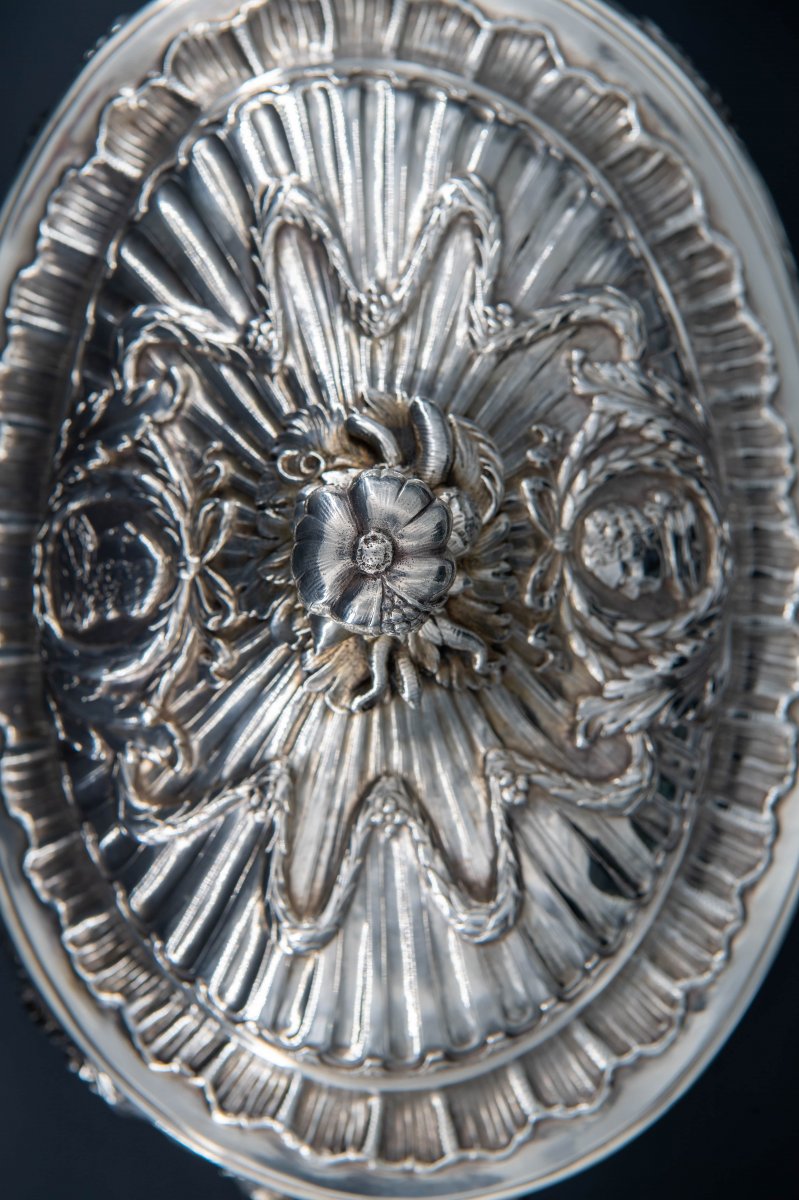 Solid Silver Vegetable Dish, Late 18th Century-photo-2