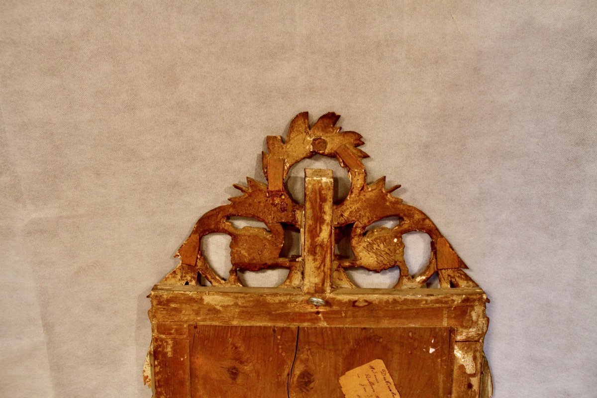 Miroir En Bois Doré D’époque Louis XVI, XVIIIe Siècle-photo-5