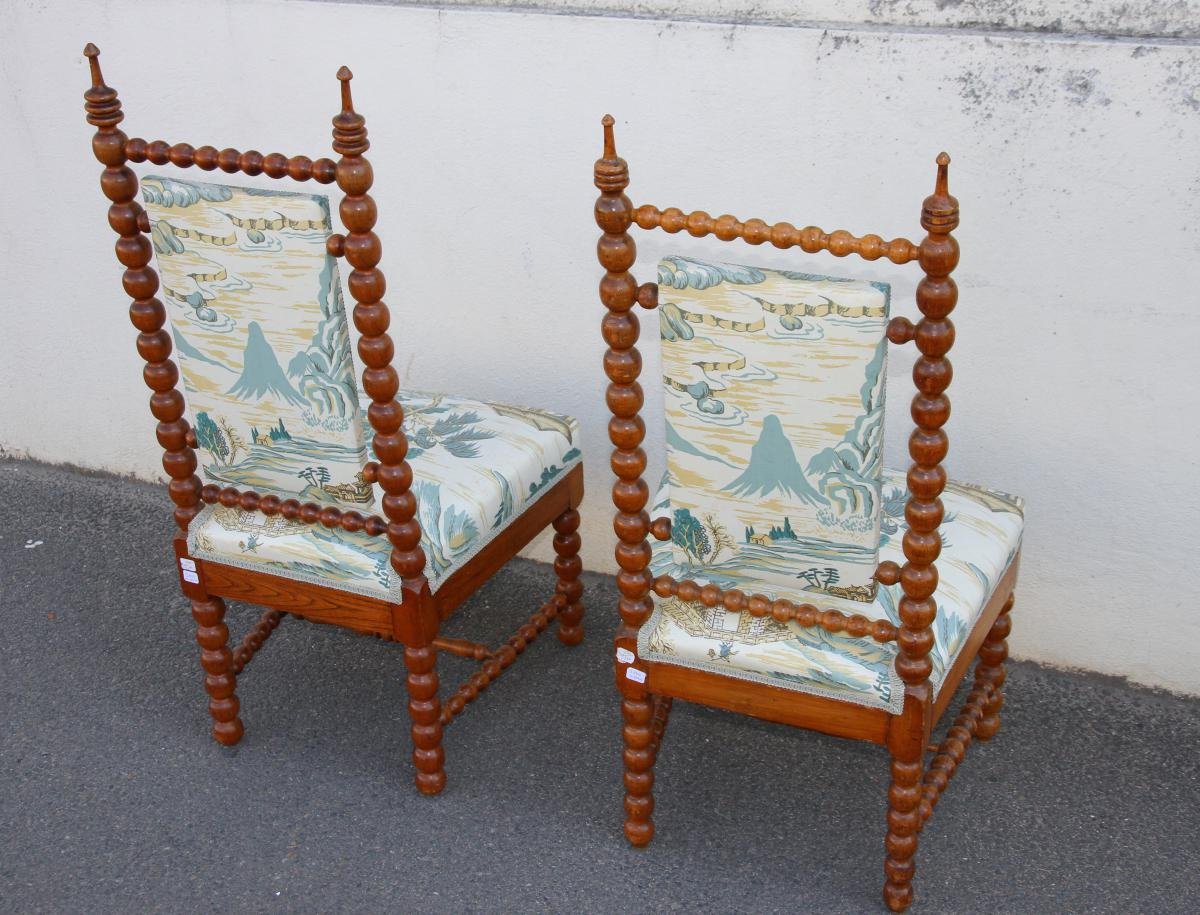 Pair Of Napoleon III Chairs, 19th Century-photo-3