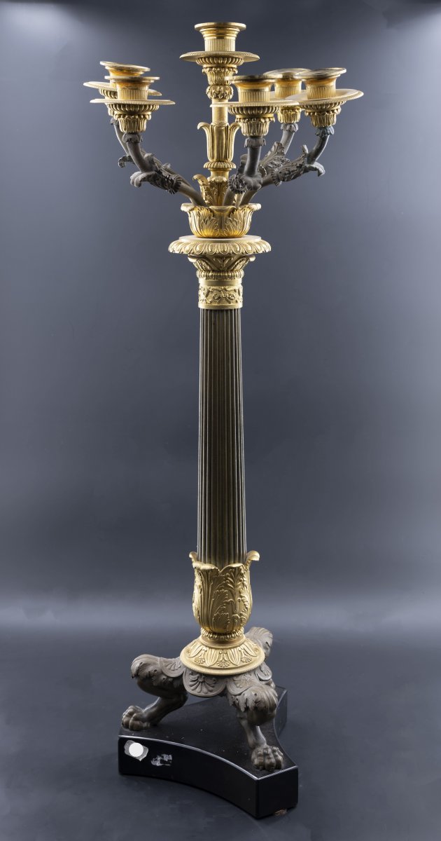 Pair Of Candelabra, 19th Century-photo-2