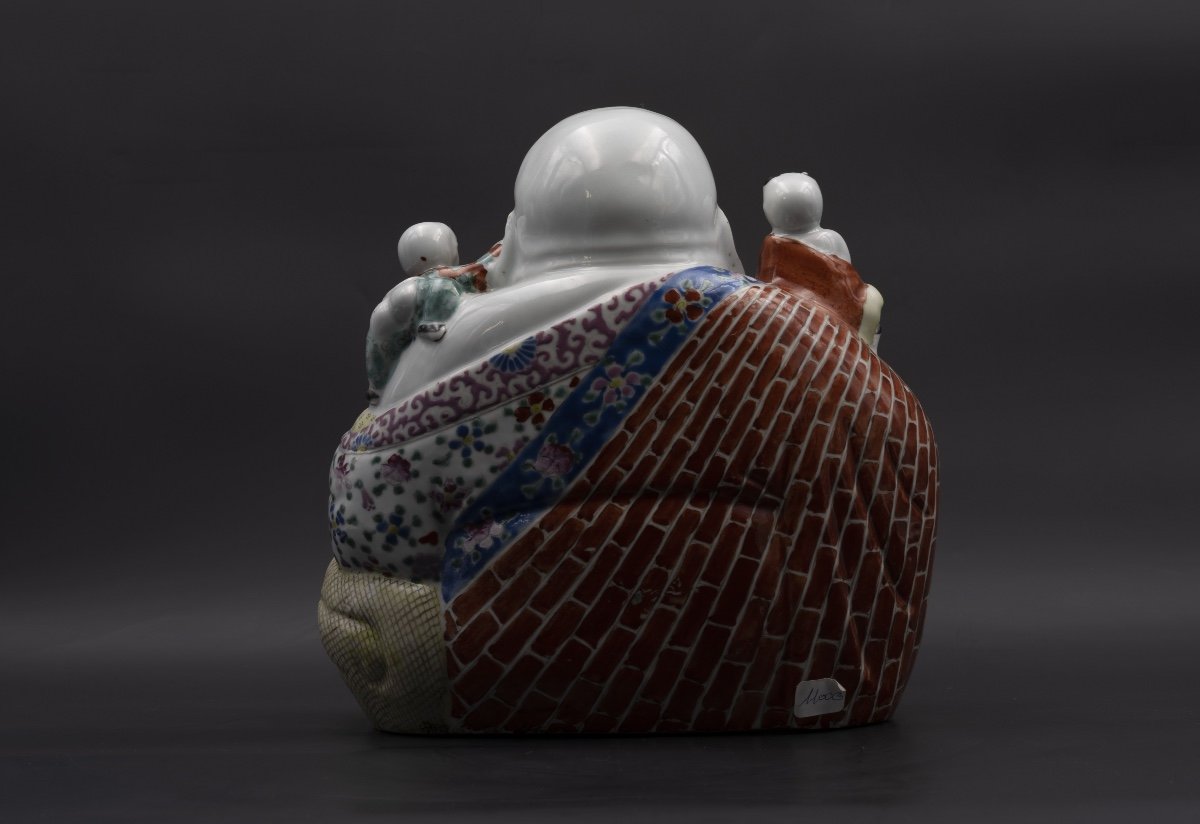 Budai In Glazed Terracotta, 20th Century-photo-1