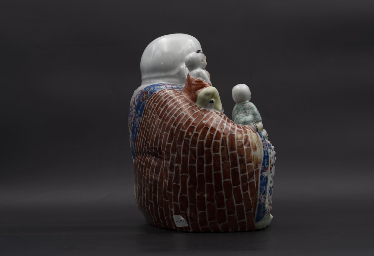 Budai In Glazed Terracotta, 20th Century-photo-2