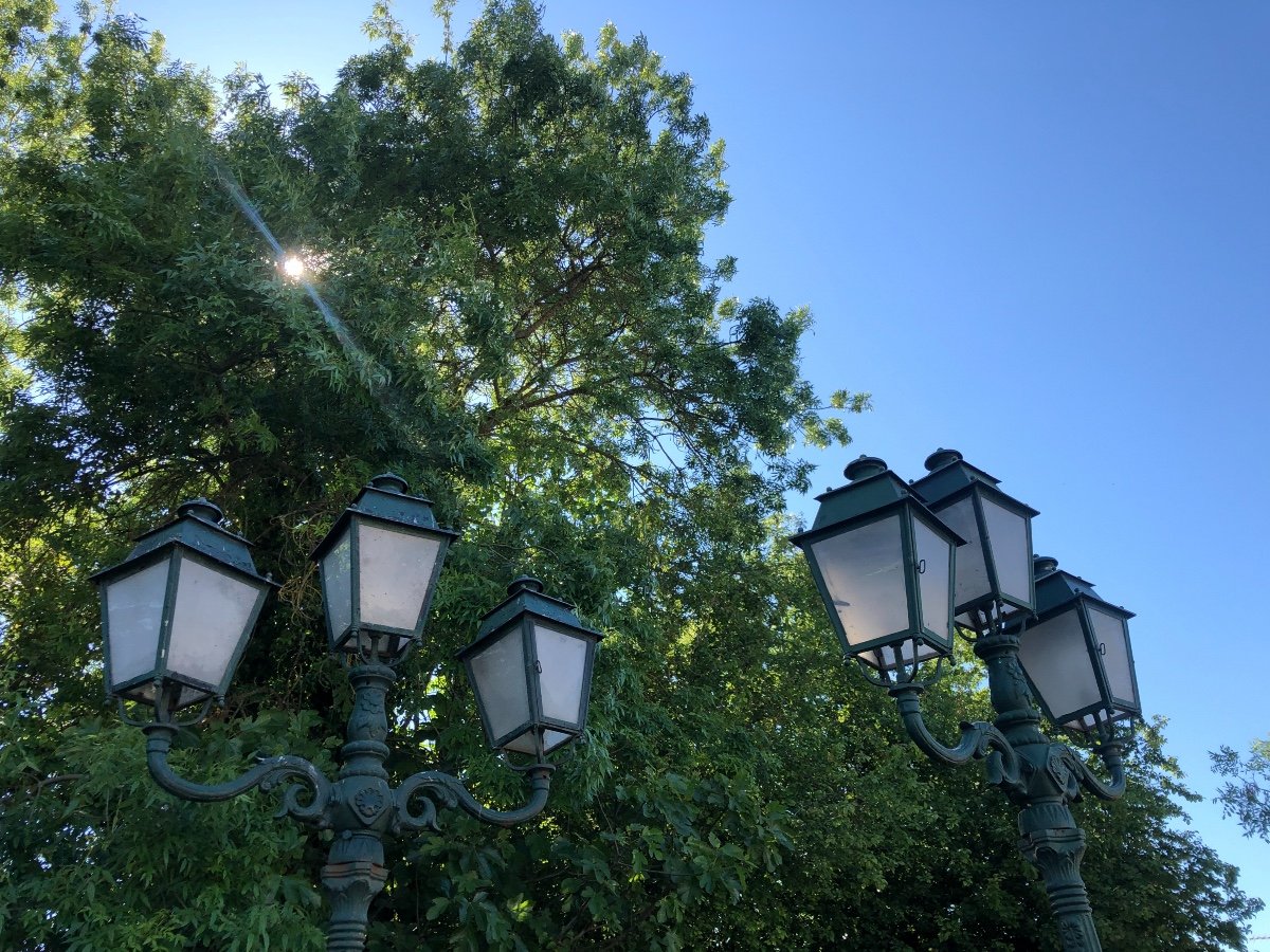 Pair Of Cast Iron French Street Lamps, Late 19th - Early 20th Century-photo-7