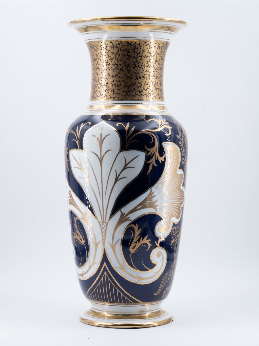 Large Paris Porcelain Vase, 19th Century-photo-5