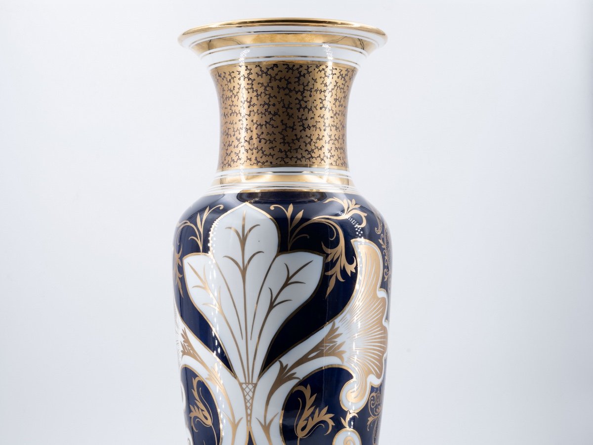 Large Paris Porcelain Vase, 19th Century-photo-6
