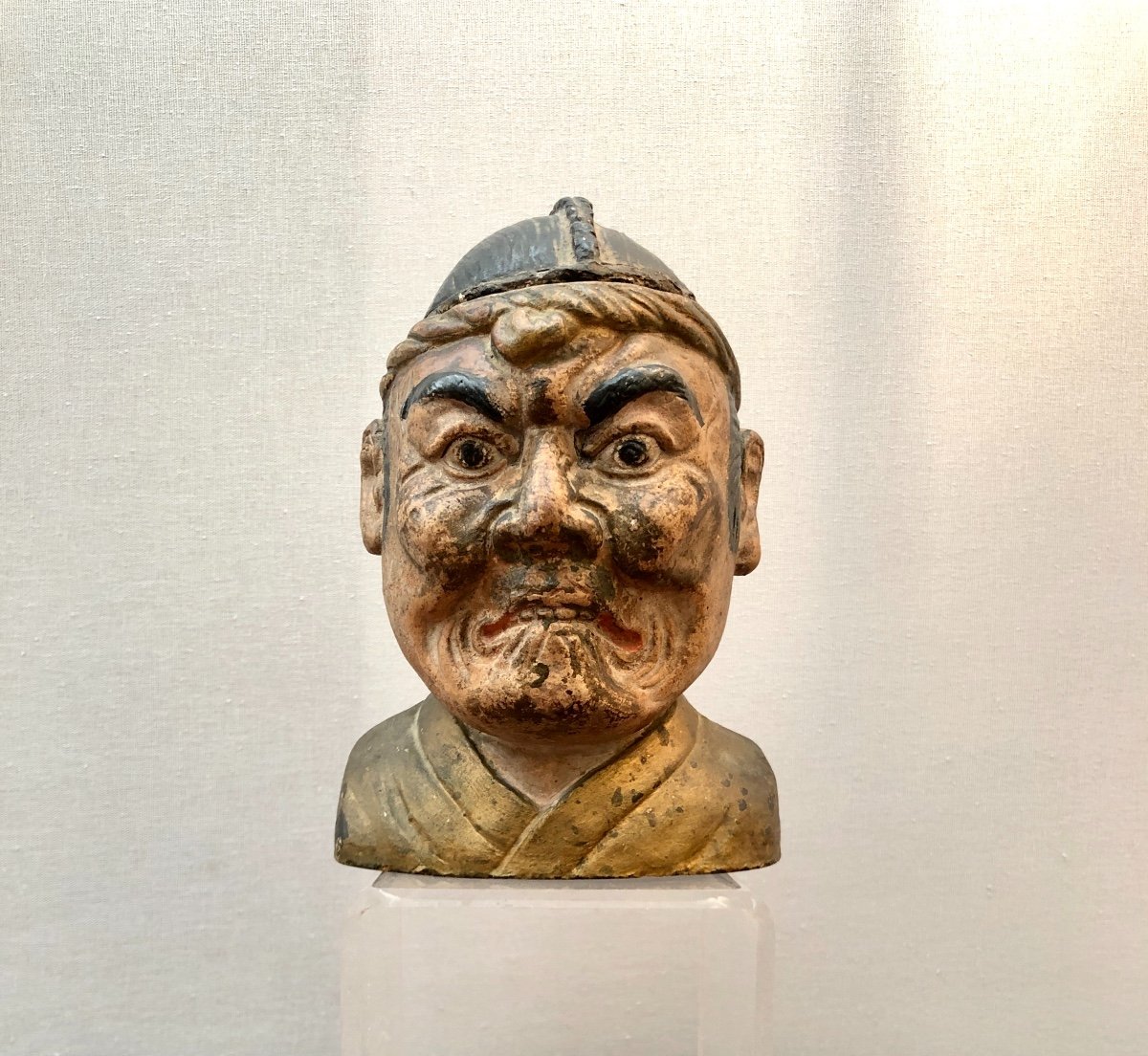 Japanese Tobacco Pot In Lacquered Terracotta, 19th Century