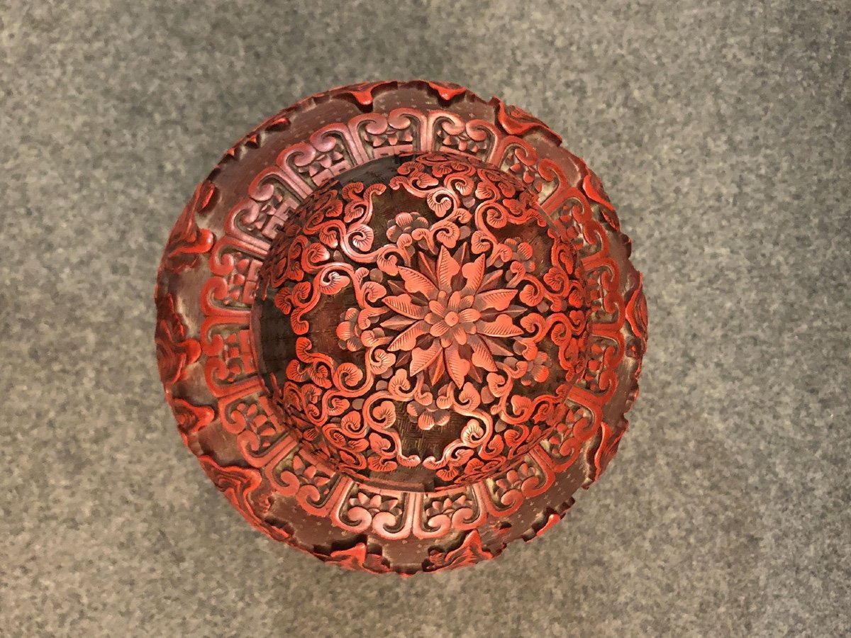 Vase En Laque De Cinabre. Chine, XIXe Siècle -photo-2