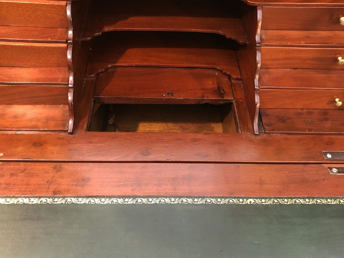 Writing Cabinet In Cuban Mahogany. Bordeaux, France, Late 18th Century / Early 19th Century-photo-2