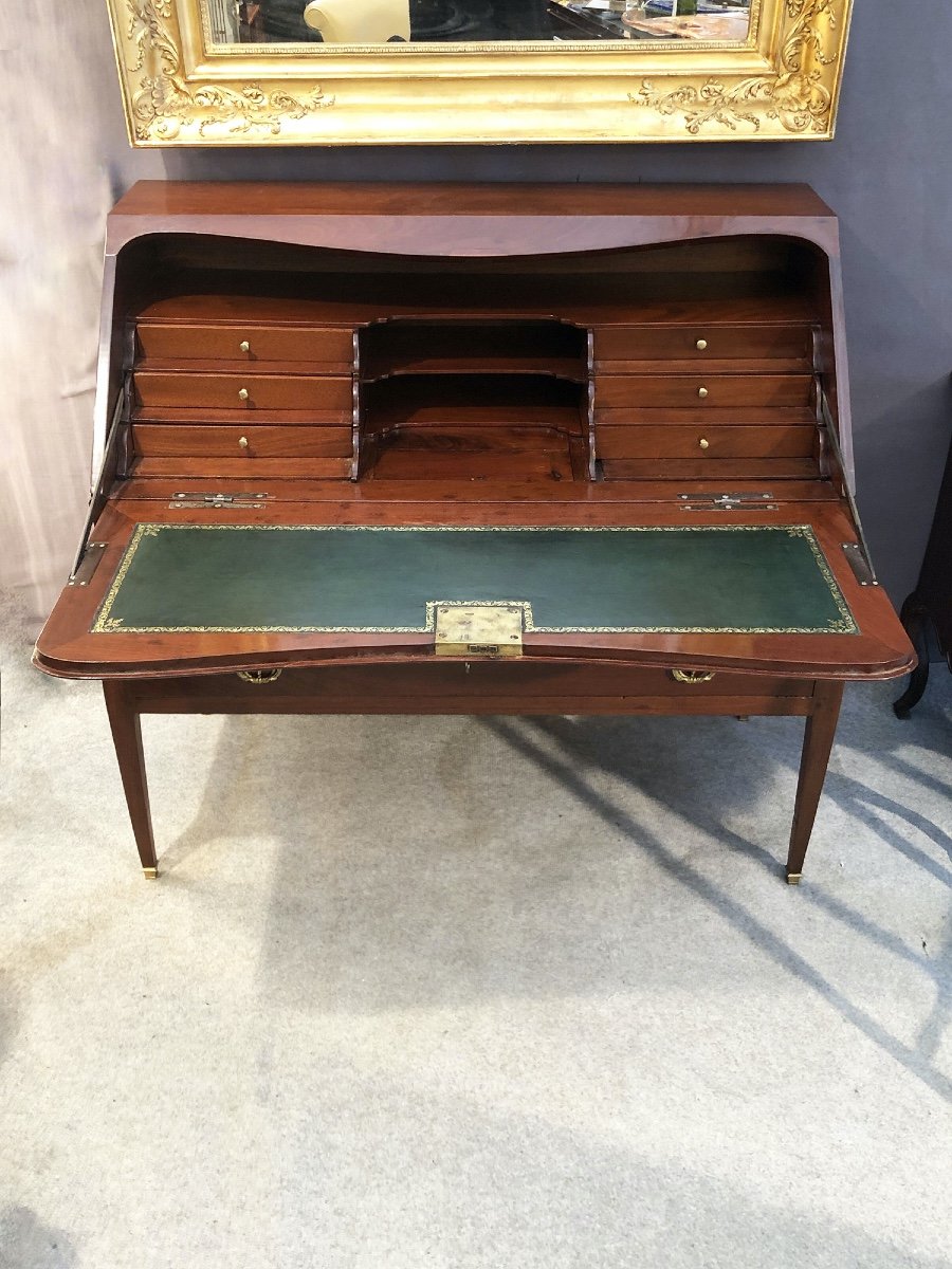 Writing Cabinet In Cuban Mahogany. Bordeaux, France, Late 18th Century / Early 19th Century-photo-5