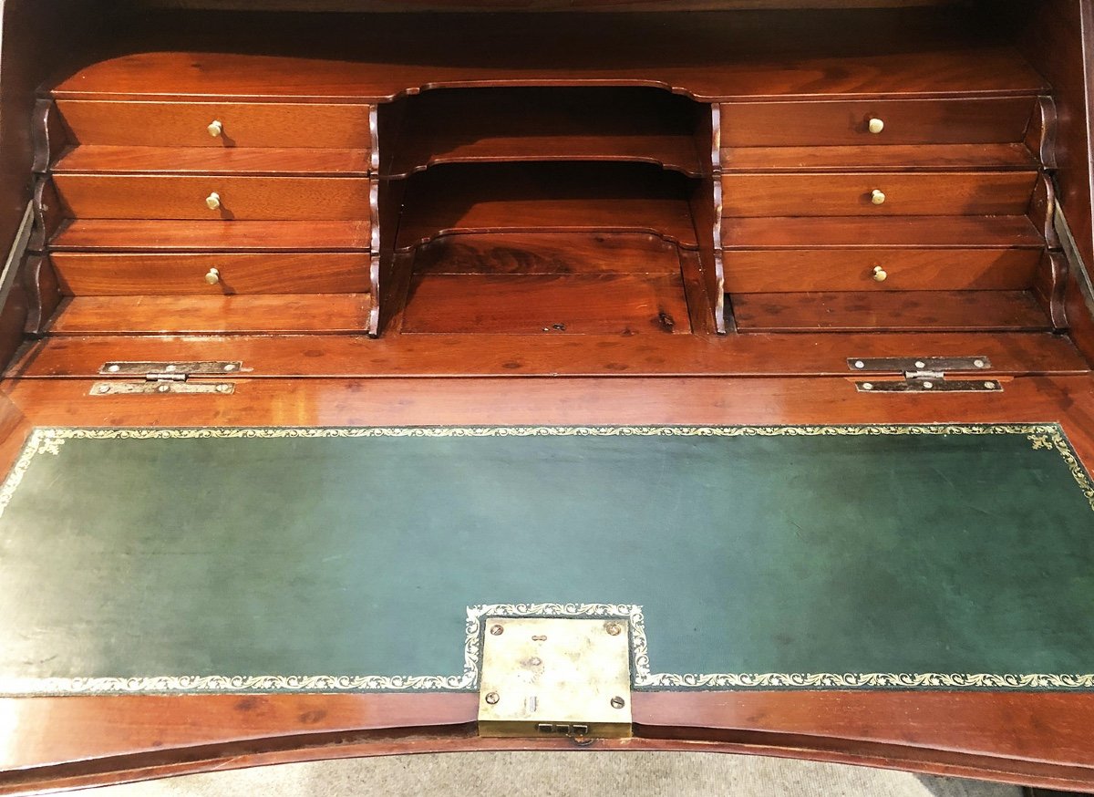 Writing Cabinet In Cuban Mahogany. Bordeaux, France, Late 18th Century / Early 19th Century-photo-6