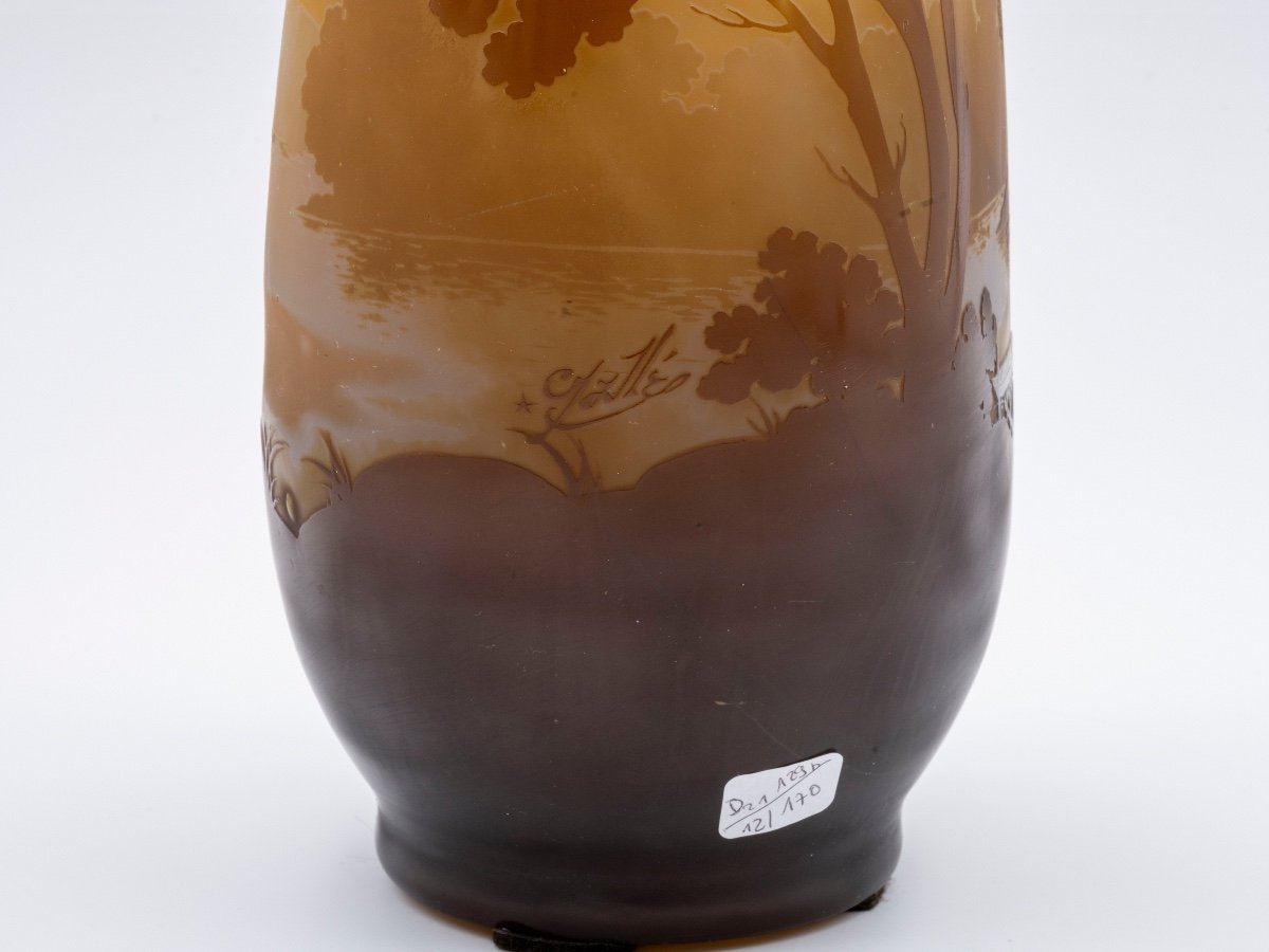 Art Nouveau Vase Bearing The Signature Of Émile Gallé With One Star, Late 1904 - 1908-photo-1