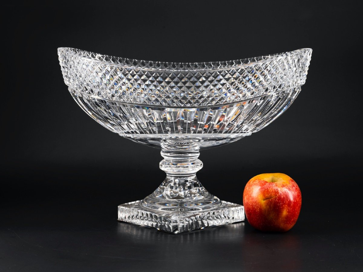 Cut Crystal Bowl, Late 19th Century-photo-2