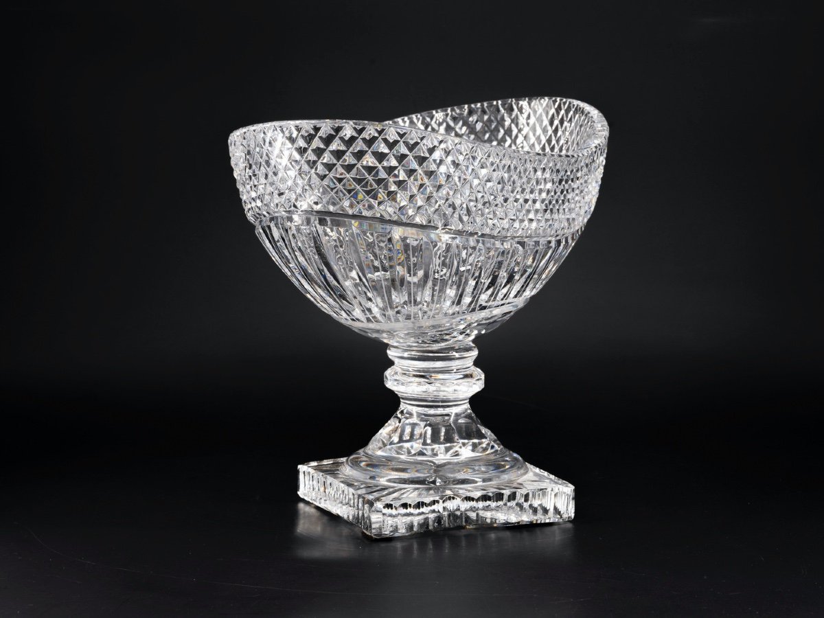 Cut Crystal Bowl, Late 19th Century-photo-3