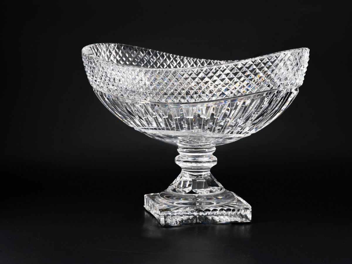 Cut Crystal Bowl, Late 19th Century-photo-2