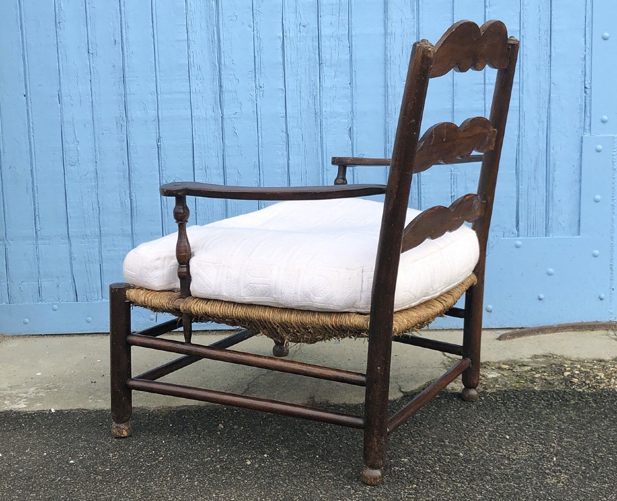 Large Fauteuil Provençal, XIXe Siècle -photo-4