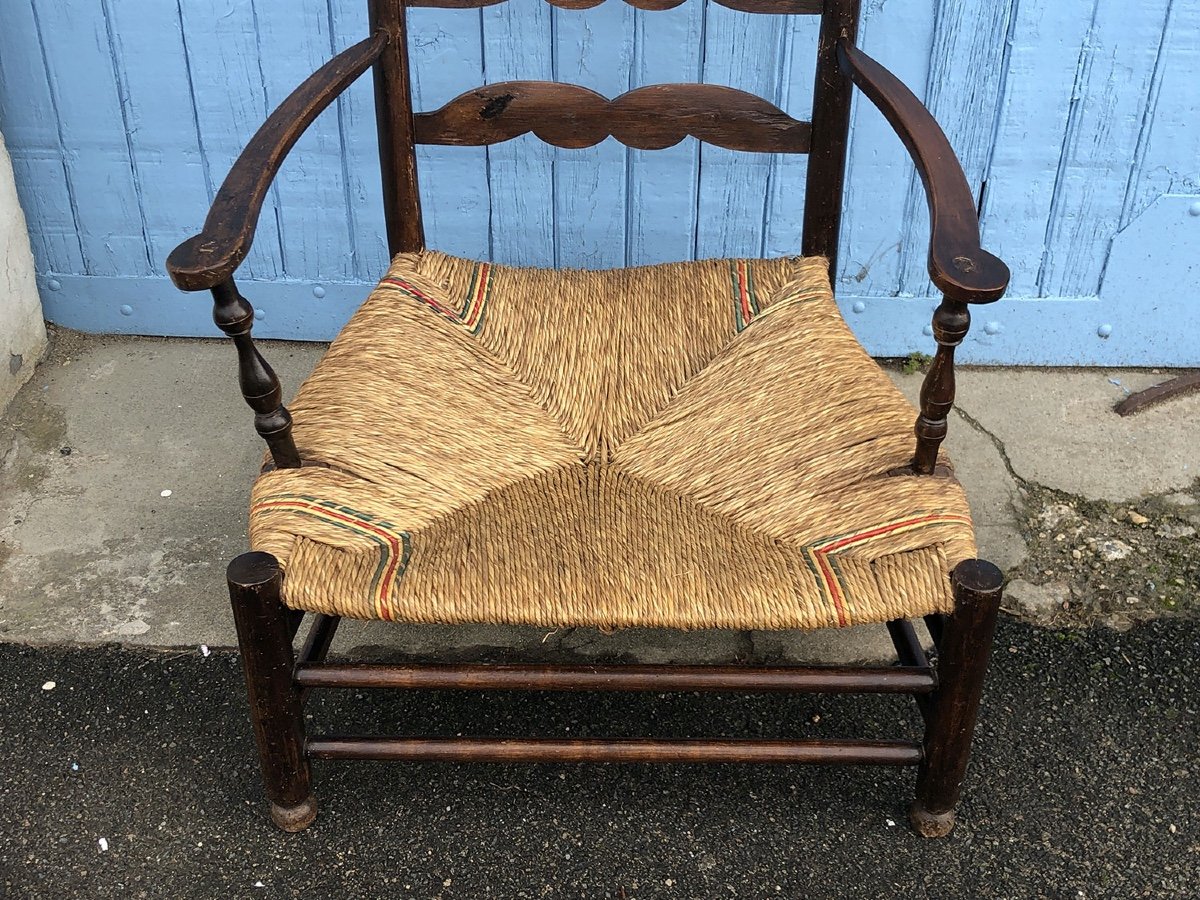 Large Fauteuil Provençal, XIXe Siècle -photo-3