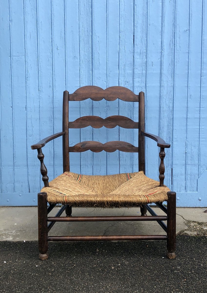 Large Fauteuil Provençal, XIXe Siècle -photo-4
