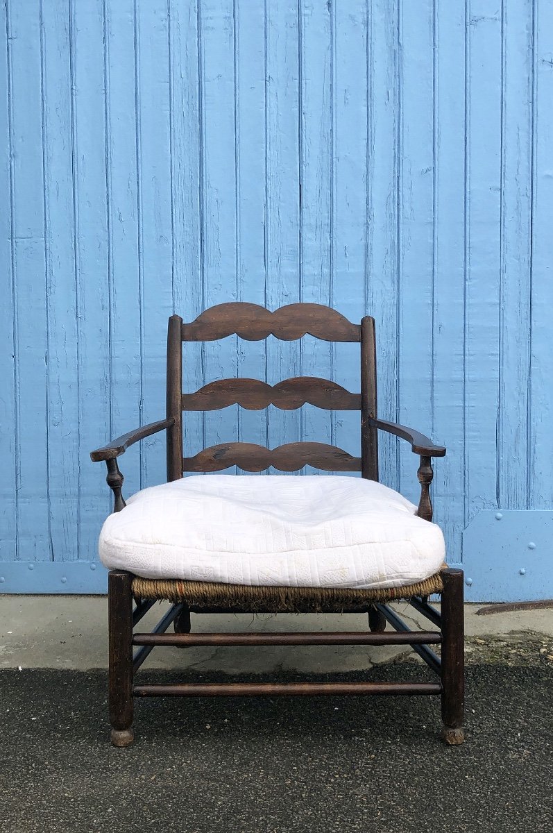 Large Fauteuil Provençal, XIXe Siècle 