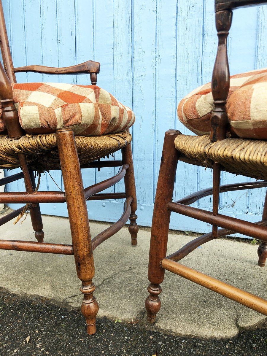Pair Of Provençal Armchairs, Late 18th / Early 19th Century-photo-1