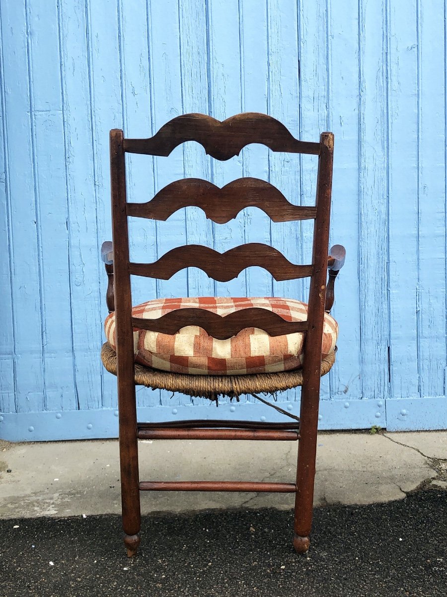 Pair Of Provençal Armchairs, Late 18th / Early 19th Century-photo-3