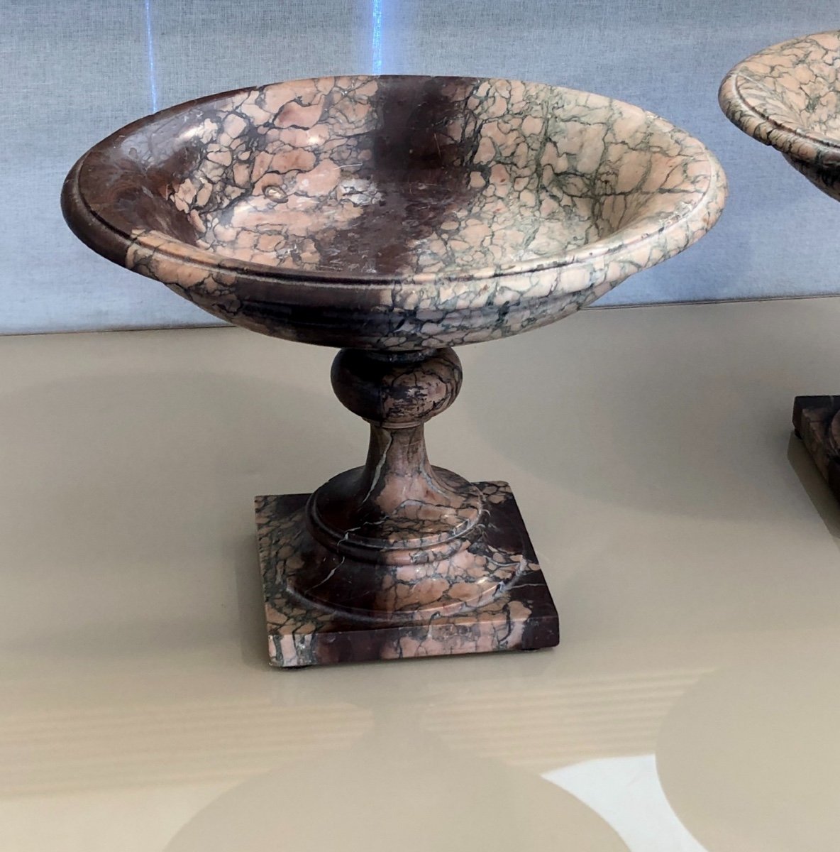 Paire De Coupes En Marbre, Fin XVIIIe Siècle-photo-2