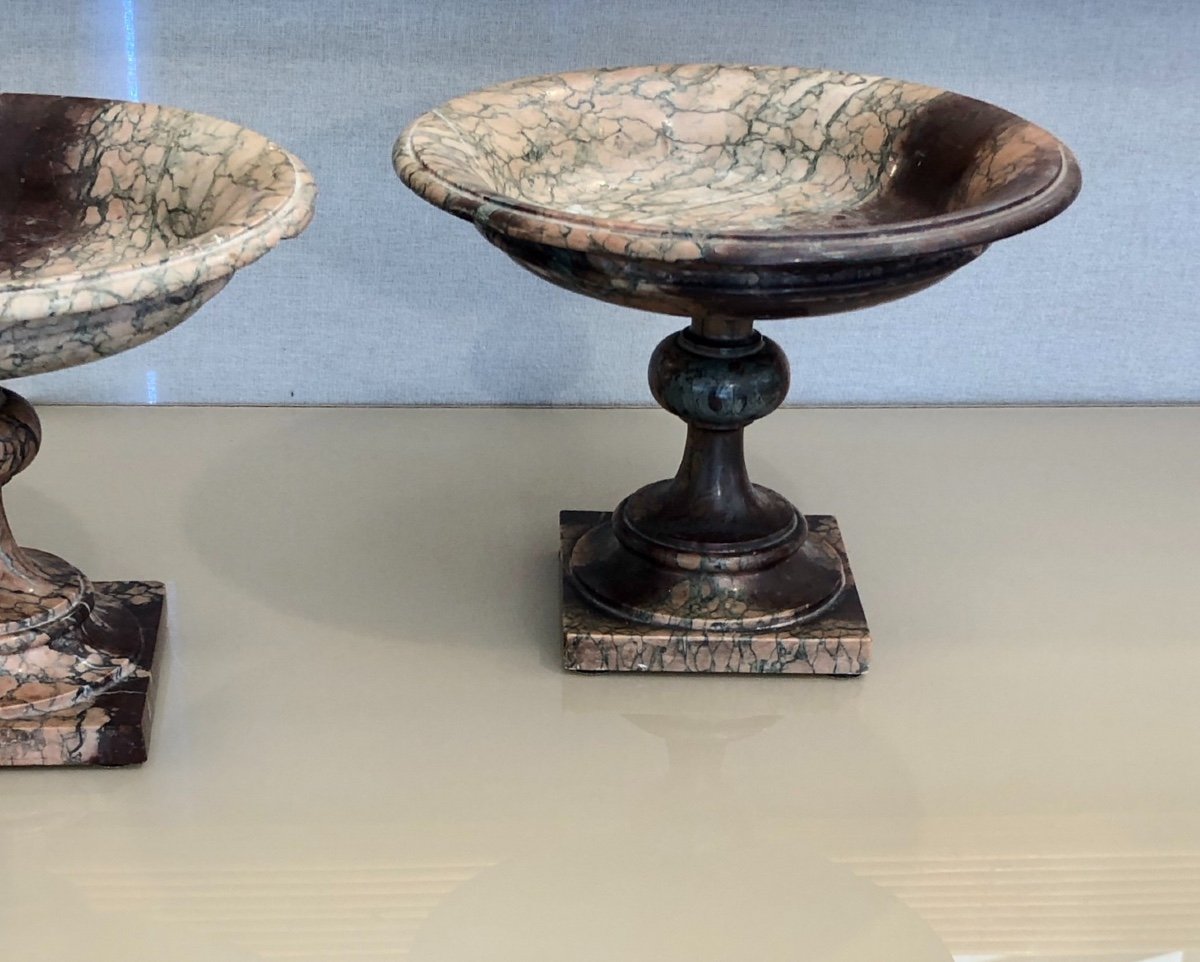 Paire De Coupes En Marbre, Fin XVIIIe Siècle-photo-4