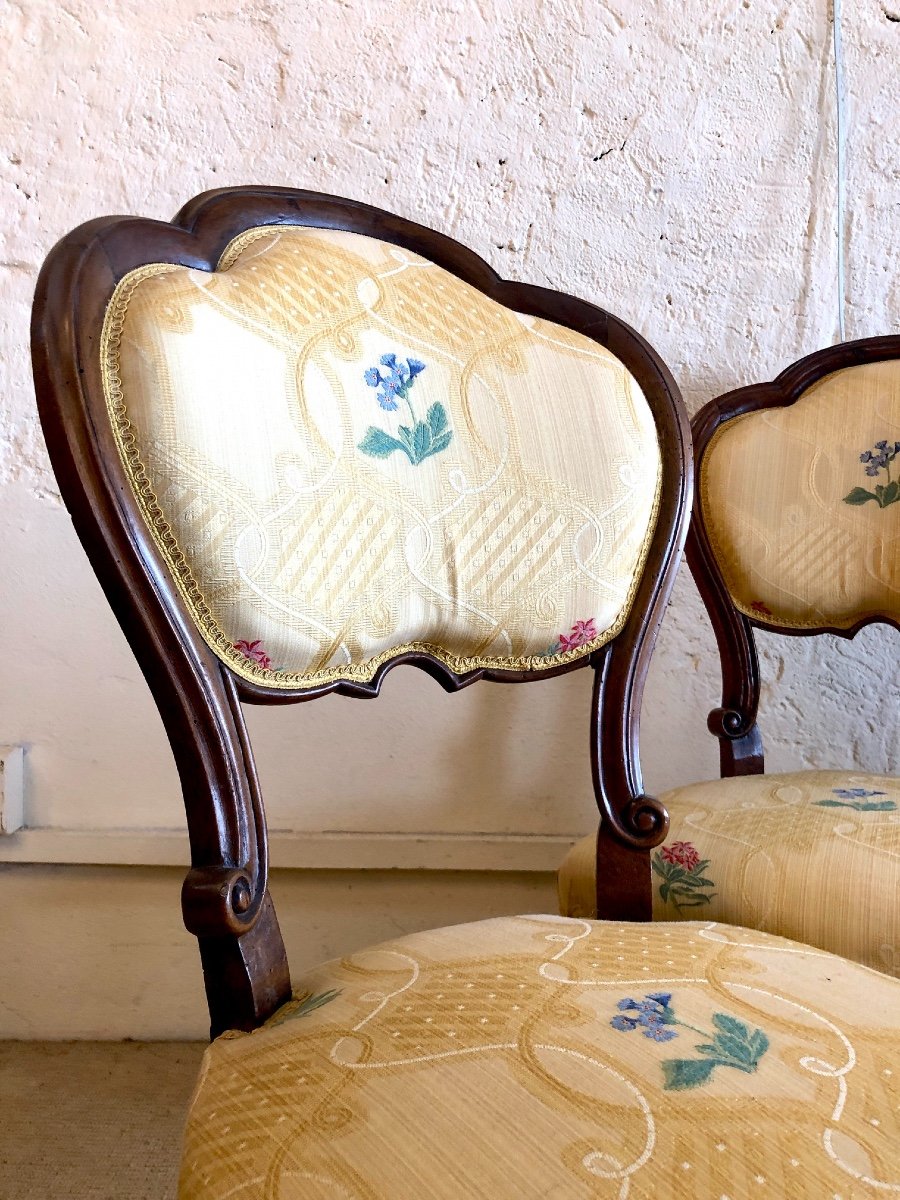 Pair Of Louis XV Style Chairs, 19th Century-photo-4