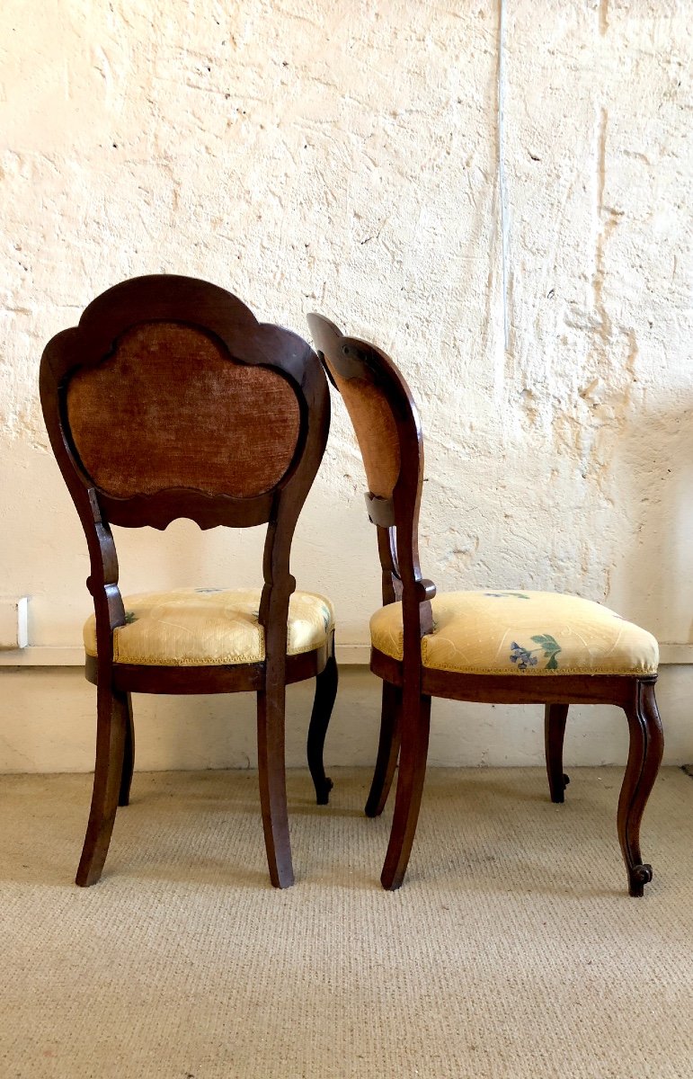 Pair Of Louis XV Style Chairs, 19th Century-photo-5