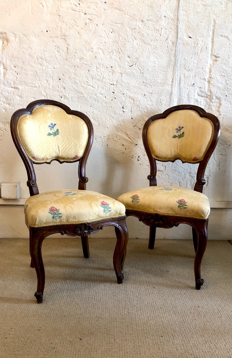 Pair Of Louis XV Style Chairs, 19th Century