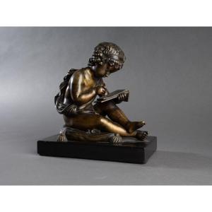 Bronze Sculpture Figuring The Allegory Of Geometry, 19th Century