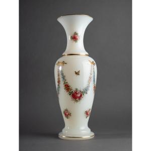 Grand Vase En Opaline, XIXe Siècle 