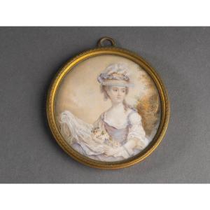 Miniature Romantique, XIXe Siècle 