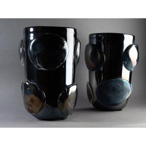 Deux Vases Sergio Costantini, Murano, Années 1980