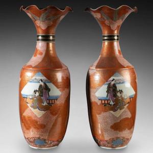 Large Japanese Porcelain Vases, Late 19th Century