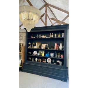 Painted Wooden Bookcase, Early 20th Century