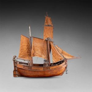 Model Of A Dutch Boat, 19th Century