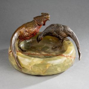 Bronze And Jade Pocket Tray, 19th Century