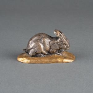 Petit Bronze Lièvre, D’après Antoine-louis Barye (1795 - 1875)