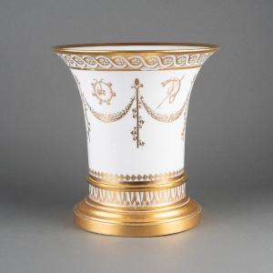 Cache-pot en porcelaine de Sèvres d’époque Empire 